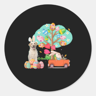 Dog Lover   Labrador Retriever Easter Day Classic Round Sticker
