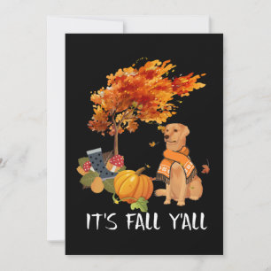 Dog Lover   Labrador Retriever It's Fall Y'all Card