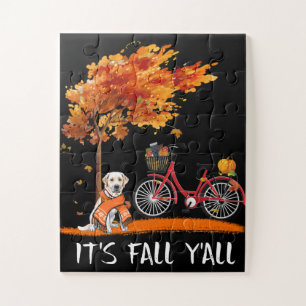 Dog Lover   Labrador Retriever It's Fall Y'all Jigsaw Puzzle