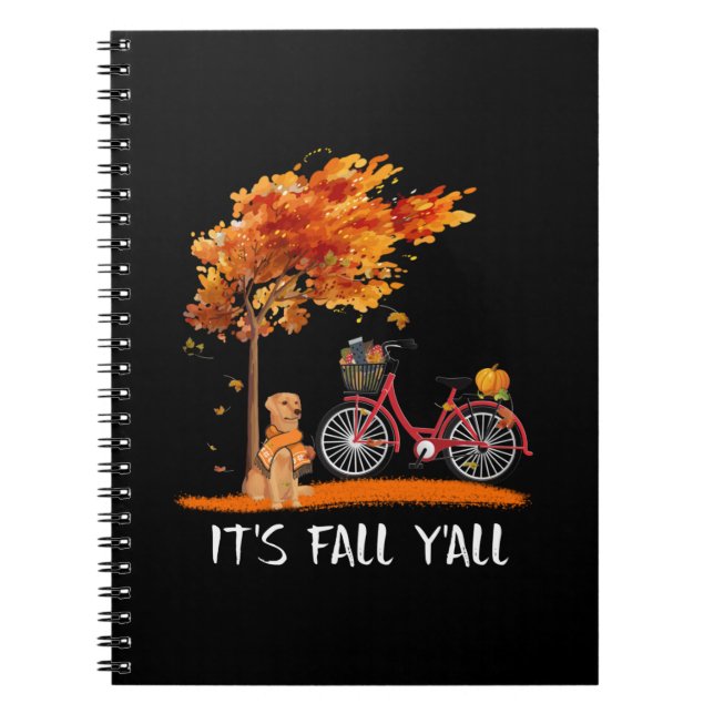 Dog Lover | Labrador Retriever It's Fall Y'all Notebook (Front)