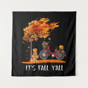 Dog Lover Labrador Retriever It's Fall Y'all Tapestry