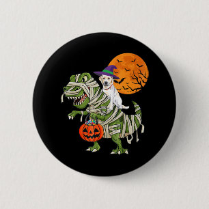 Dog Lover Labrador Retriever Riding Mummy T Rex 6 Cm Round Badge