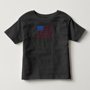 Dog Lover Labrador Retriever USA American Flag Toddler T-Shirt