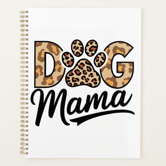 Dog Lover Leopard Print Paw Planner (Front)