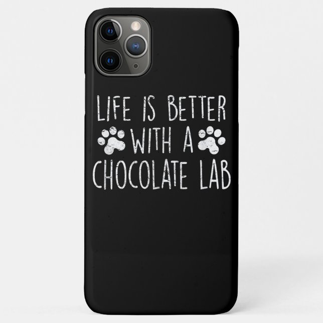 Dog Lover | Life Is Better With Chocolate Labrador Case-Mate iPhone Case (Back)