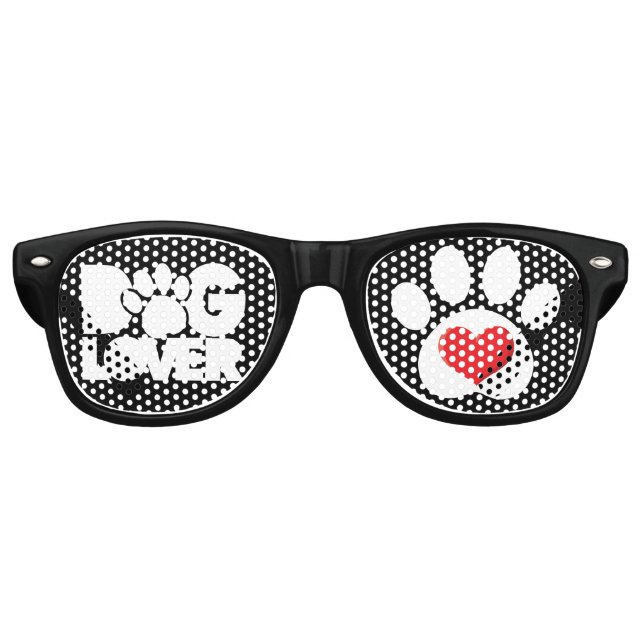 Dog Lover Logo Retro Sunglasses (Front)