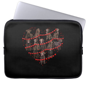 Dog Lover Love Heart Chocolate Labrador Valentine Laptop Sleeve
