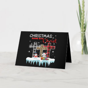 Dog Lover   Maltese Christmas Begins With Christ Holiday Card