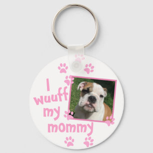 Dog Lover Mama with Personalised Photo Key Ring