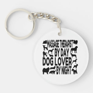 Dog Lover Massage Therapist Key Ring