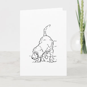 Dog Lover Memory, Beagle Illustration Holiday Card