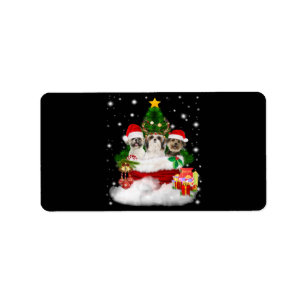 Dog Lover   Merry Christmas Beautiful Shih Tzu Label