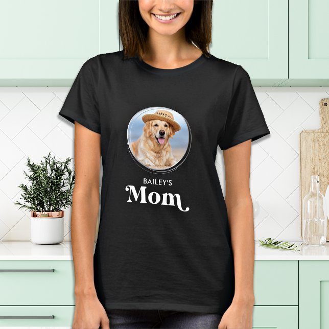 Dog Lover MOM Personalised Cute Puppy Pet Photo T-Shirt (Creator Uploaded)