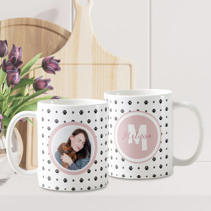 Dog Lover Monogram Pet Photo  Coffee Mug