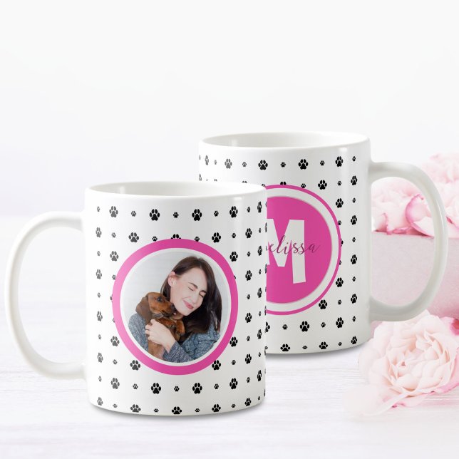 Dog Lover Monogram Photo   Coffee Mug (Creator Uploaded)