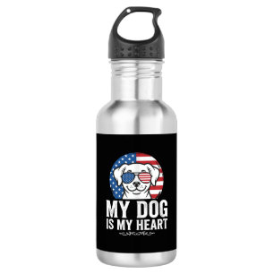 Dog Lover My Dog Is My Heart 532 Ml Water Bottle