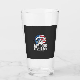 Dog Lover My Dog Is My Heart Glass