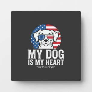 Dog Lover My Dog Is My Heart Plaque