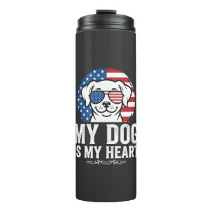 Dog Lover My Dog Is My Heart Thermal Tumbler
