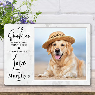 Dog Lover My Sunshine Personalised Pet Photo Plaque