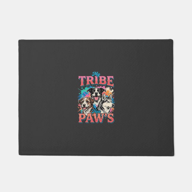 Dog Lover My Tribe Has Paws Doormat (Front)
