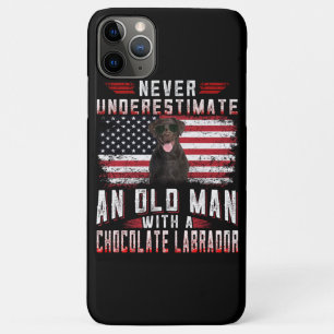 Dog Lover   Never Underestimate Old Man Labrador iPhone 11 Pro Max Case