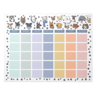 Dog Lover Open Dated Desk Calendar Notepad