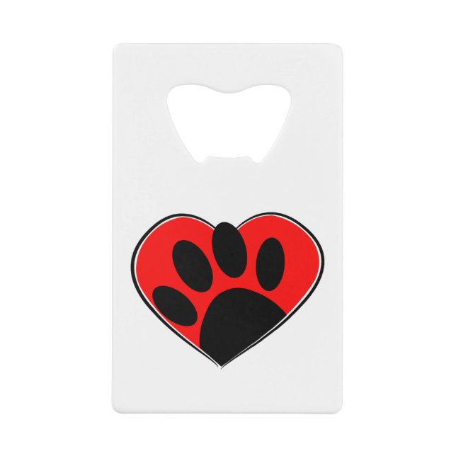 Dog Lover Paw Print And Red Heart (Front)