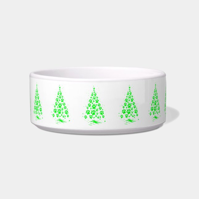 Dog Lover Paw Print Christmas Tree 5 Bowl (Front)