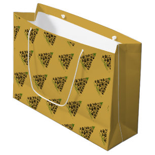 Dog Lover Paw Print Christmas Tree 6 Large Gift Bag