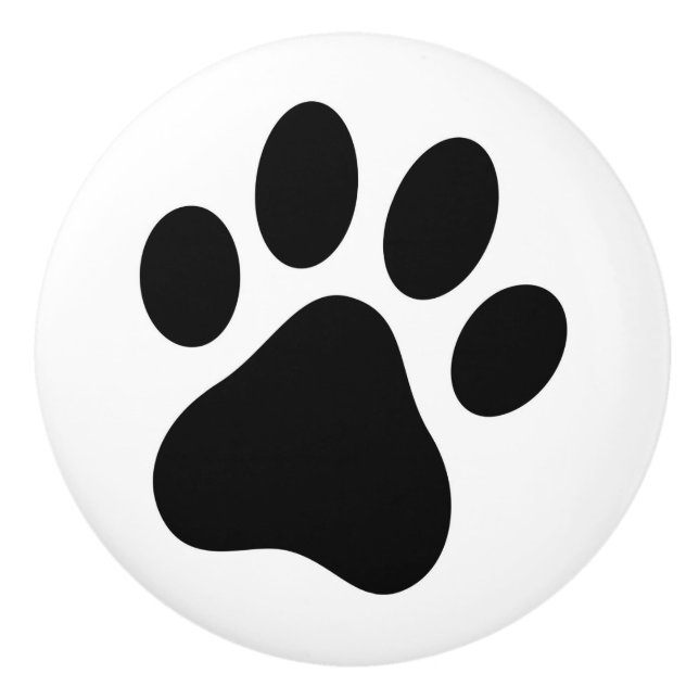 Dog Lover Paw Print Drawer Pull Pet Rescue (Front)