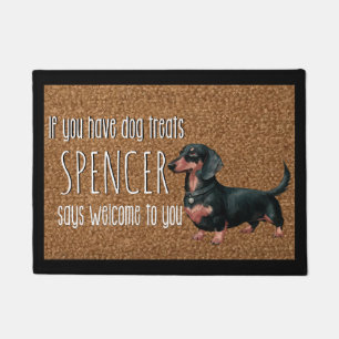 Dog Lover Personalised Dachshund Name Doormat