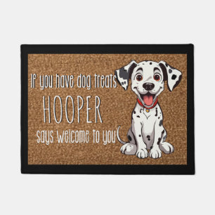Dog Lover Personalised Dalmatian Dog Puppy Name Doormat