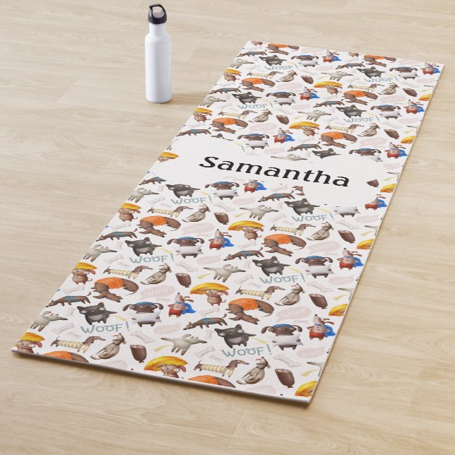 Dog Lover Personalised Fun Yoga Mat (In Situ)