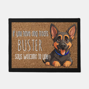 Dog Lover Personalised German Shepherd Puppy Name  Doormat