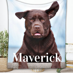 Dog Lover Personalised Labrador Retriever Photo Fleece Blanket