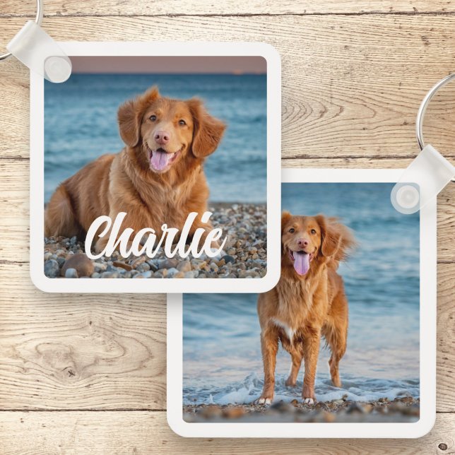 Dog Lover Personalised Pet Photo Keepsake Key Ring (Creator Uploaded)