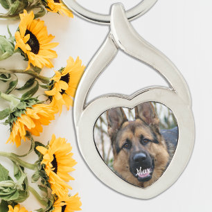 Dog Lover Personalised Pet Photo Key Ring