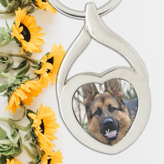 Dog Lover Personalised Pet Photo Key Ring