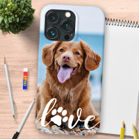 Dog Lover Personalised Pet Photo LOVE Paw Print