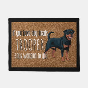 Dog Lover Personalised Rottweiler Name Doormat