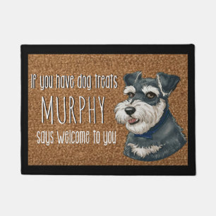 Dog Lover Personalised Schnauzer Name Doormat