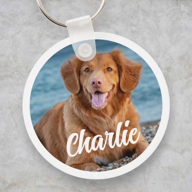 Dog Lover Personalised Two Photo Keepsake Key Ring (Creator Uploaded)