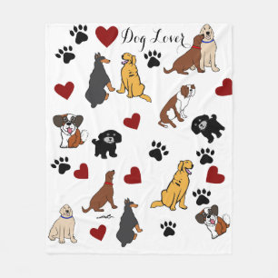 Dog Lover Personalised Virginia Wright Dog Blanket