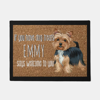 Dog Lover Personalised Yorkshire Terrier Name Doormat