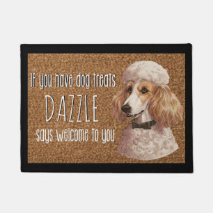 Dog Lover Personalized Poodle Dog Name Doormat