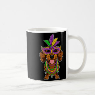 Dog Lover Pet Dachshund Mardi Gras Carnival Jester Coffee Mug