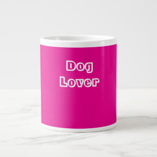Dog Lover Pet Vet Owner Hot Pink Gift Large Coffee Mug