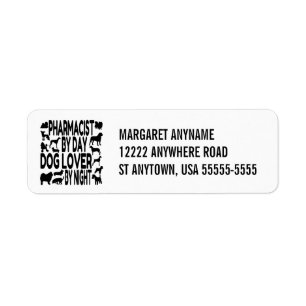 Dog Lover Pharmacist Return Address Label