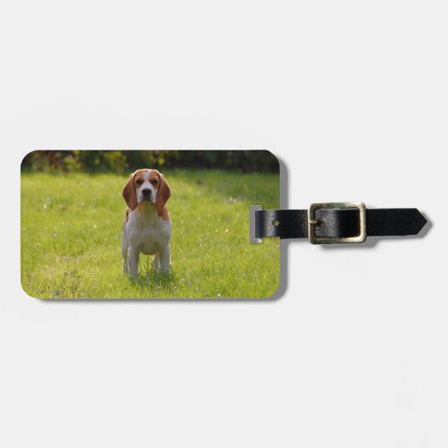 Dog Lover Photo Pet Keepsake  Luggage Tag (Front Horizontal)